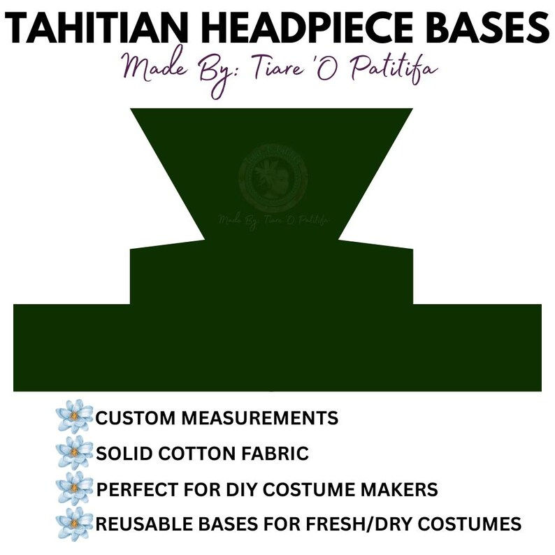 Thumbnail: Inverted Triangle Tahitian Headpiece Base – DIY Fresh or Dry Ori Tahiti Costume