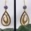 Thumbnail: Hawaiian Teardrop Halo Tribal Fish Hook Earrings