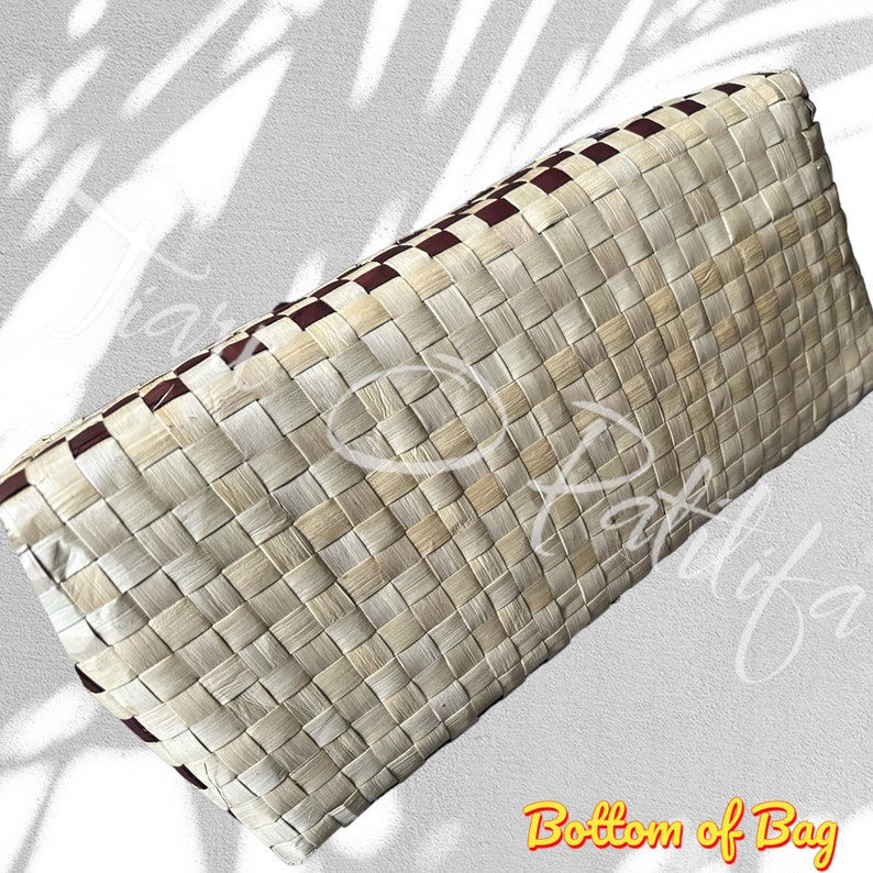 Thumbnail: Burgundy Lauhala Tote Bags