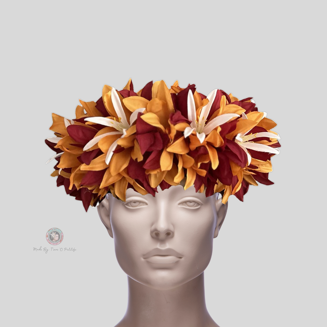 Moana-Inspired Half Flower Headpiece – Adjustable Tie Back Costume Haku