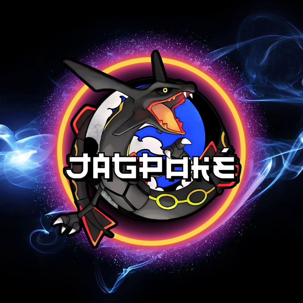 JAGPoke logo with rayquaza in the middle