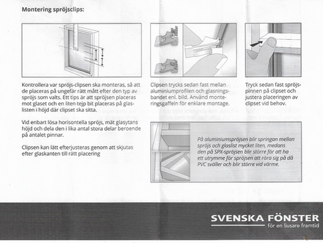Återmontering av spröjs