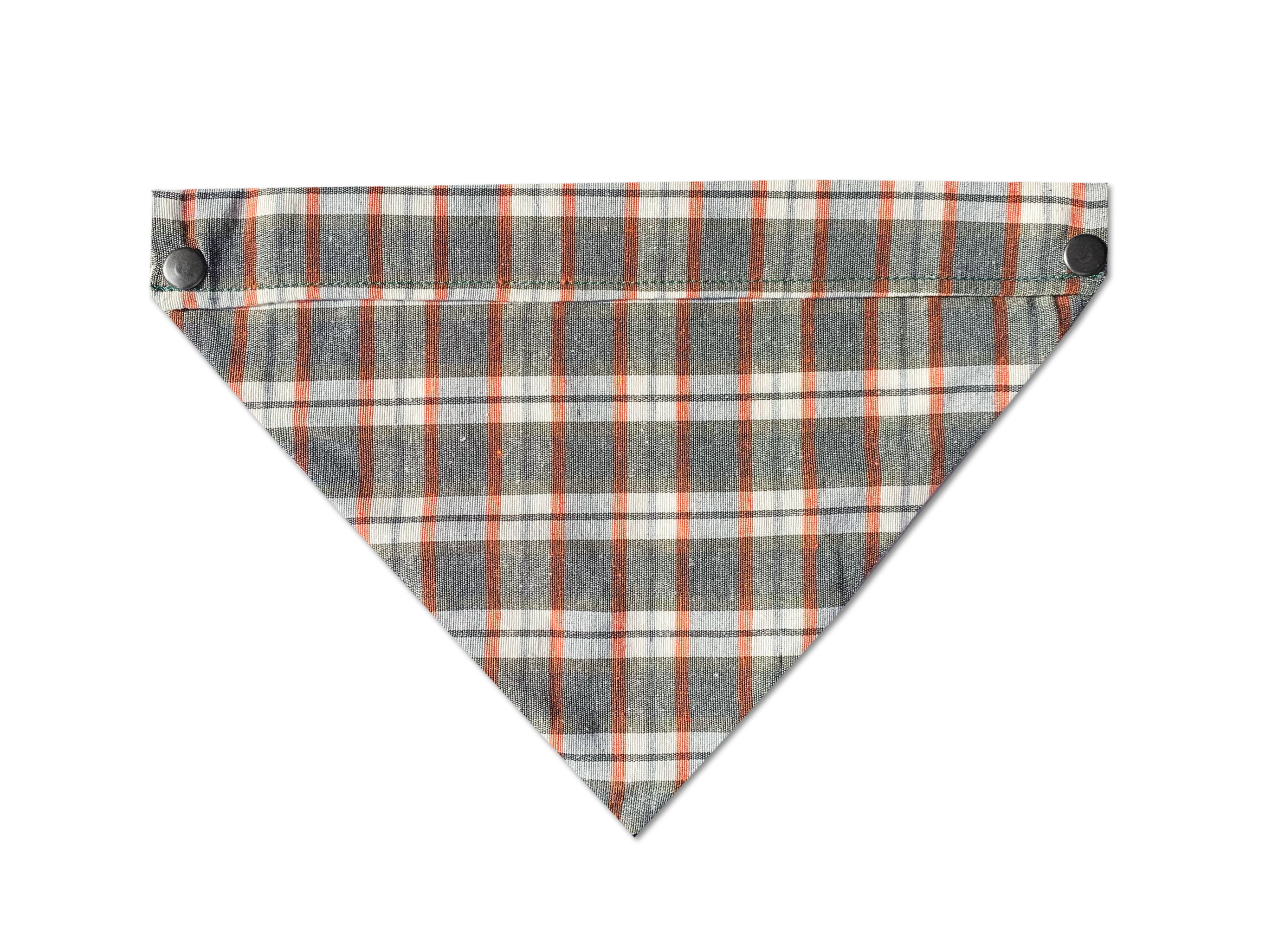 bandana xadrez cinza e vermelho