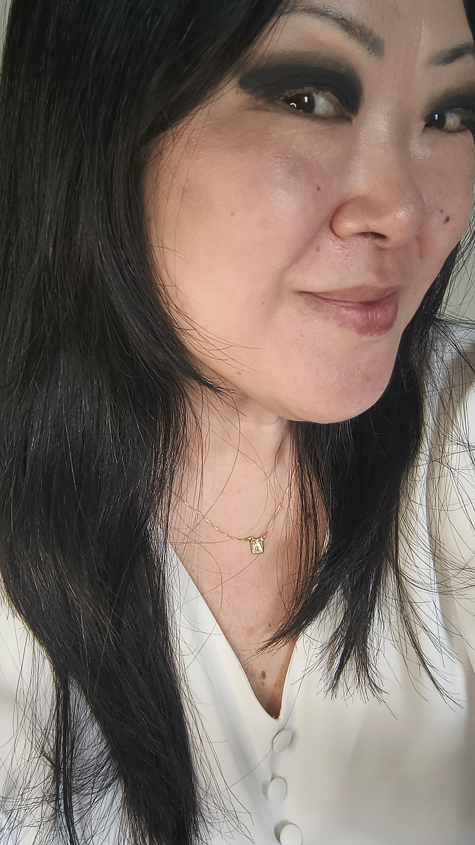 Miniatura: Escapulário Nsa Sra Aparecida e Sagrado Coração (8mm)- 60cm - banho 3mm ouro 