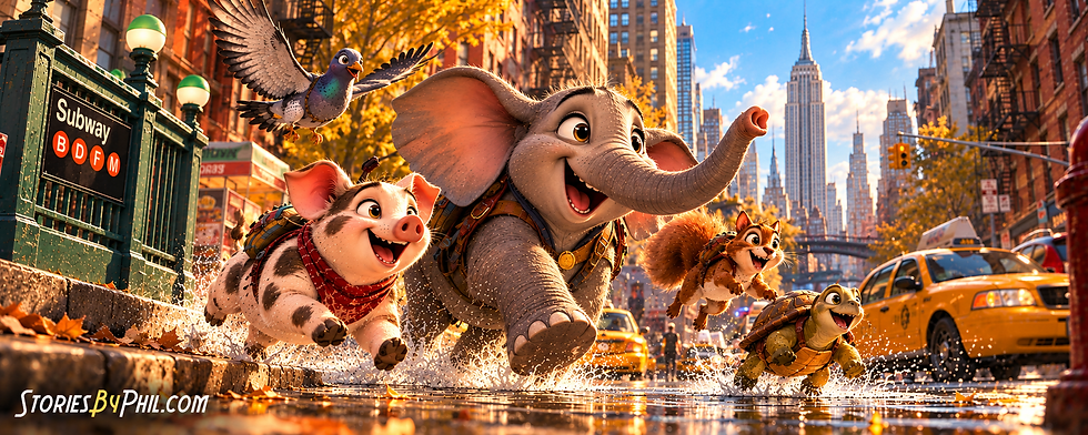 Animated animals adventure movie