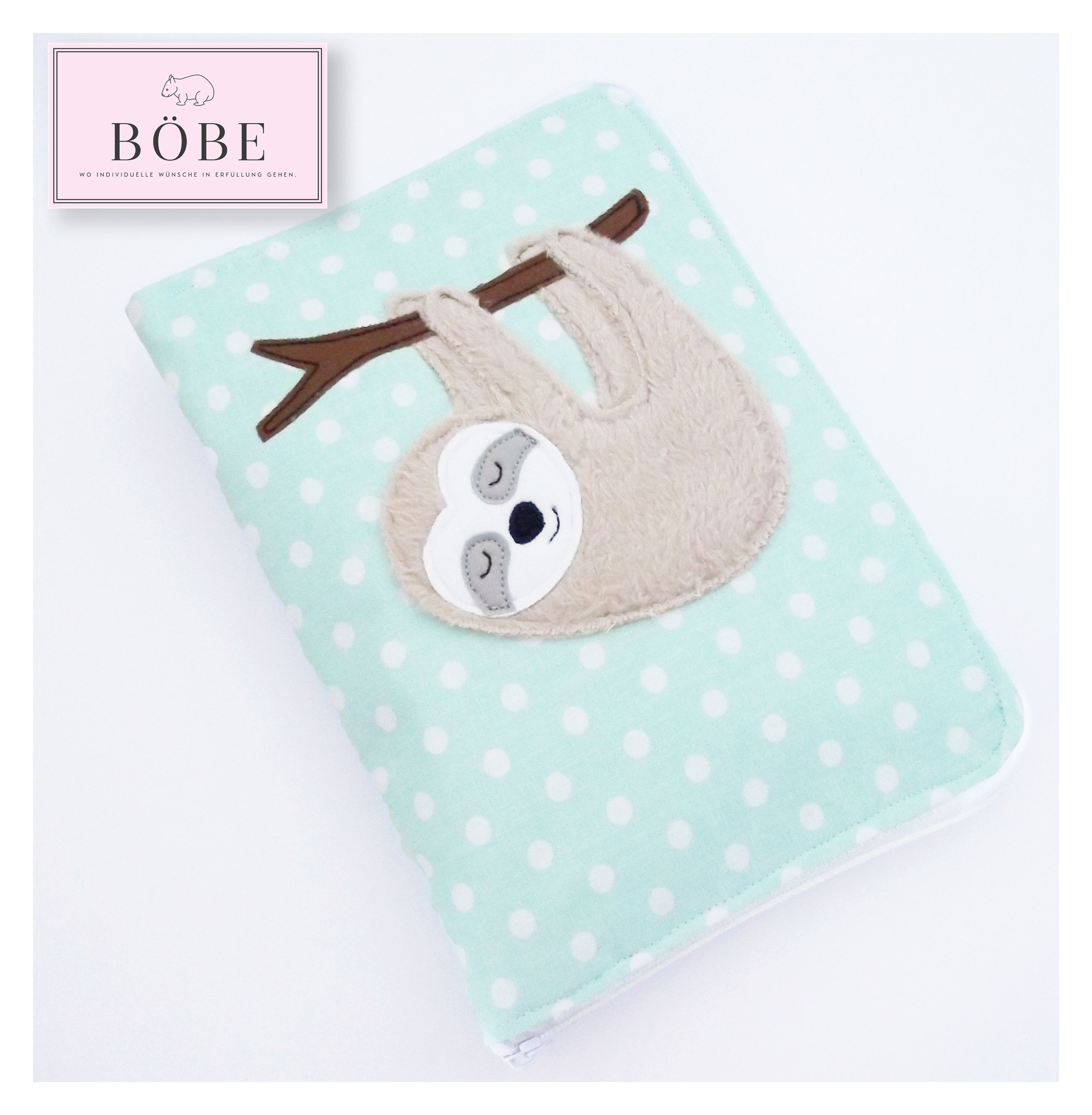 Notfalltäschli mit Faultier-Applikation