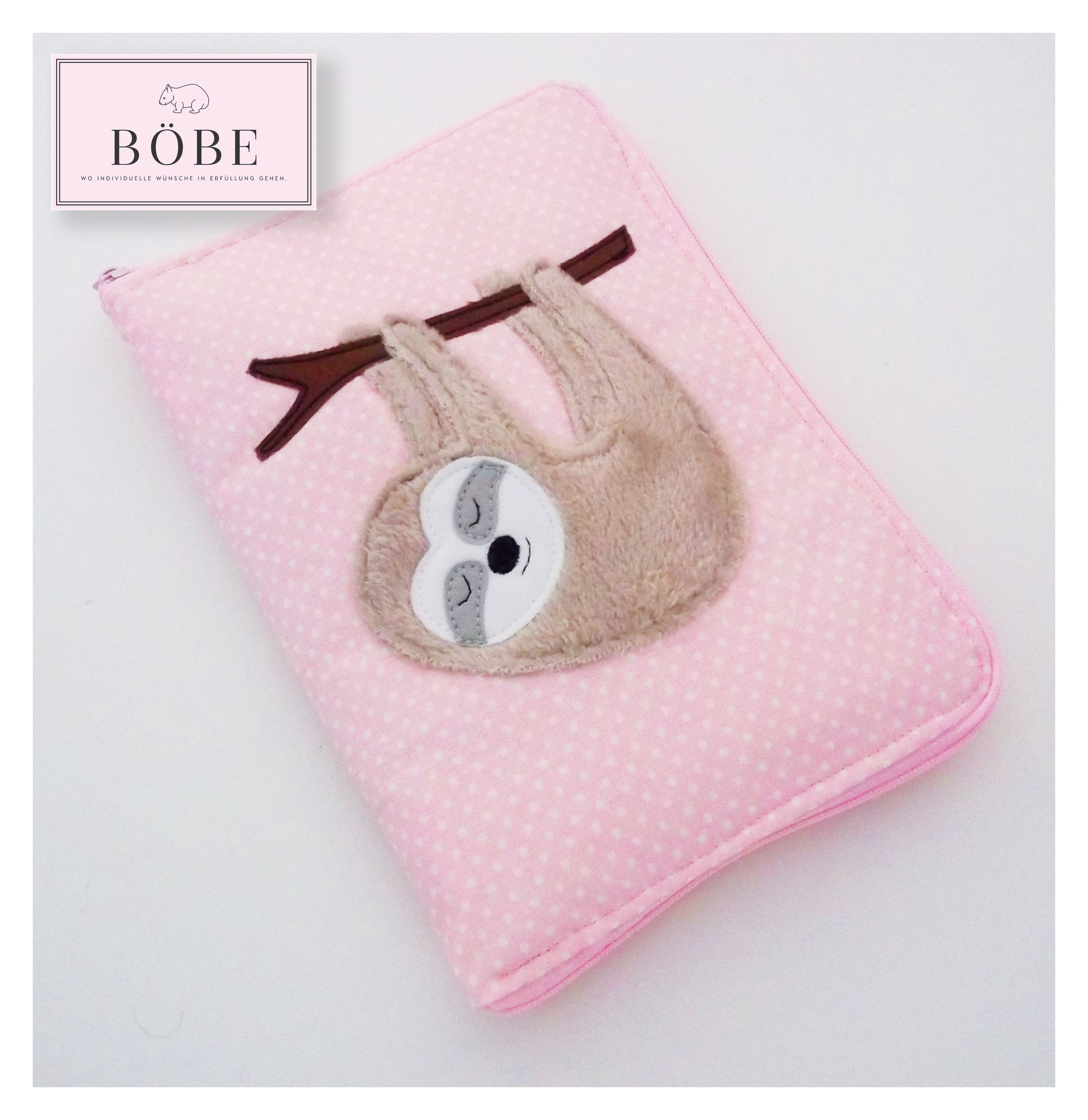 Notfalltäschli mit Faultier-Applikation