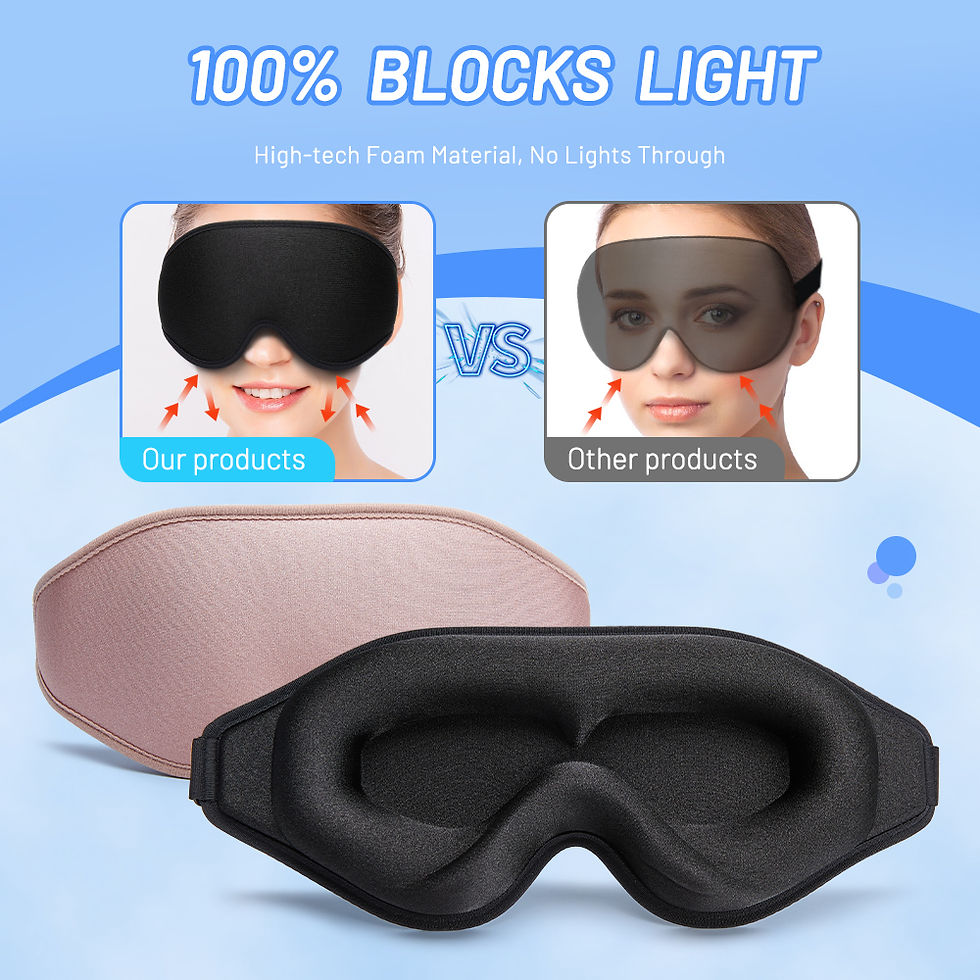 Miniatura: 3D Natural Memory Foam Sleep Mask for Comfort