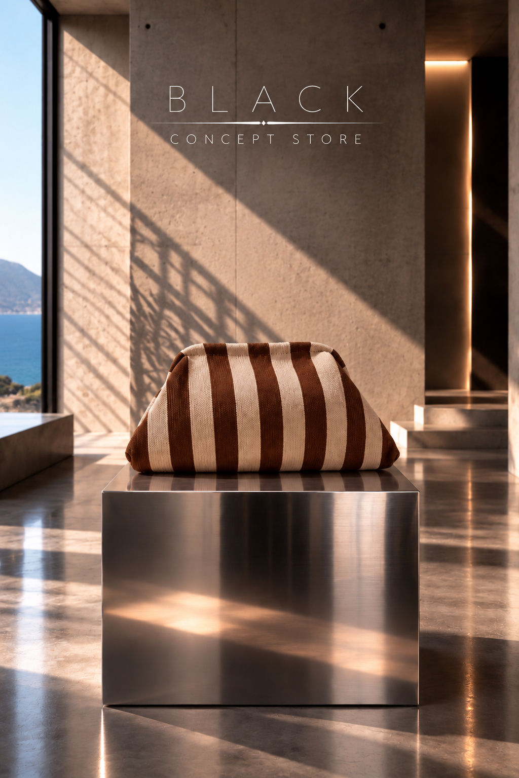 „Santorini“ Clutch Mocca/ Sand