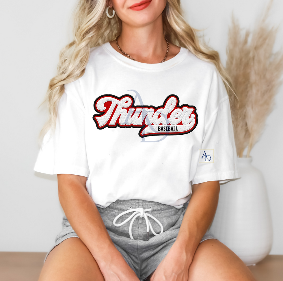 Thumbnail: Faux Chenille Patch T-Shirt Lakeshore Teams