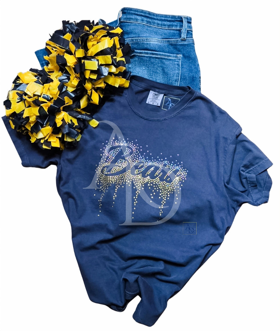 Bears Drip Rhinestone Tops