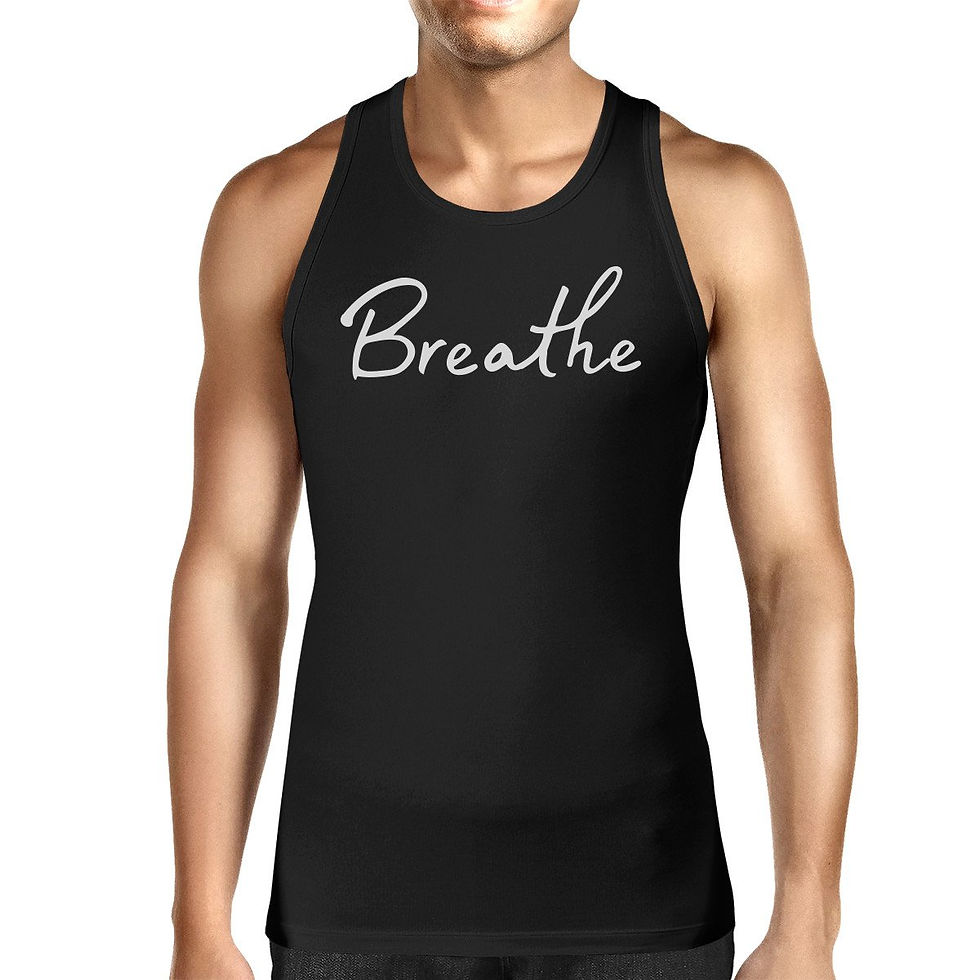 Thumbnail: Breath Unisex Tank Top Yoga Sleeveless Shirt Cute Gifts for Yogi