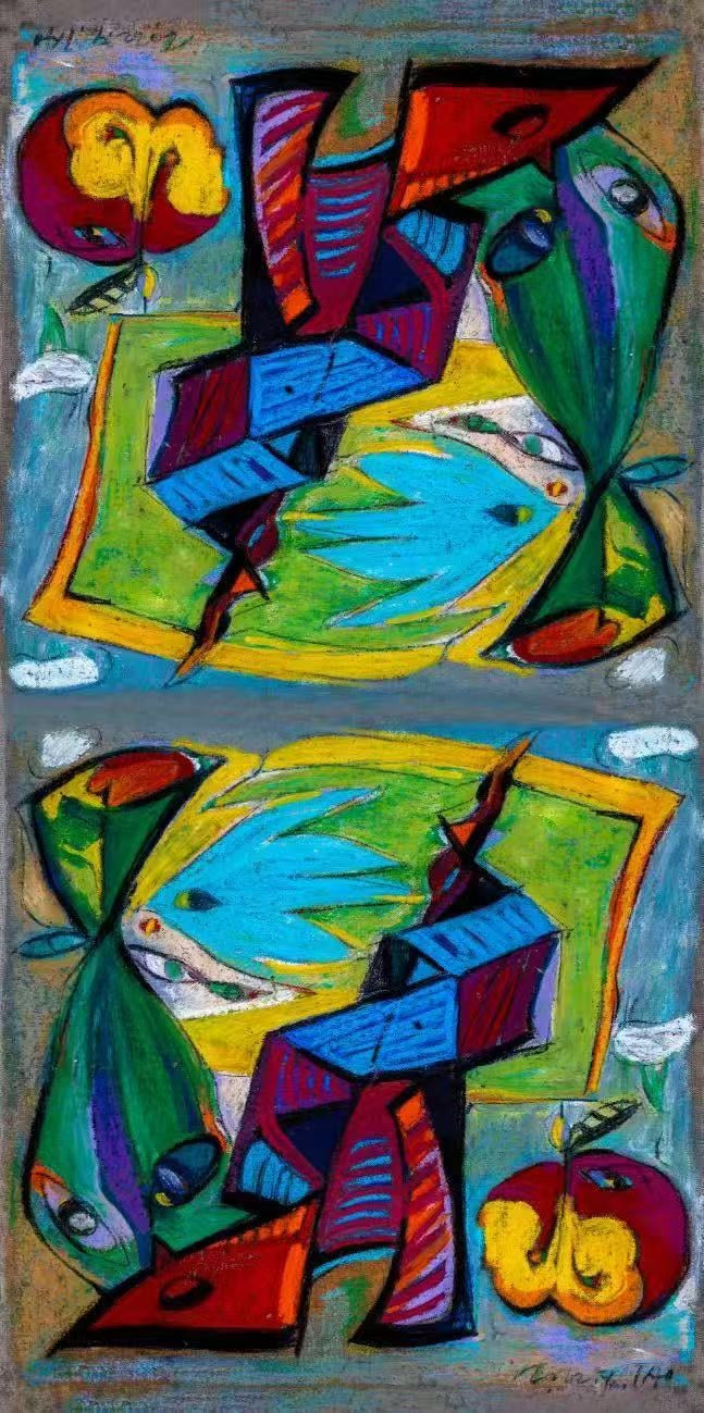 Thumbnail: Scarf 15 - Urban Reflection ("Rhythm of the City" Collection)