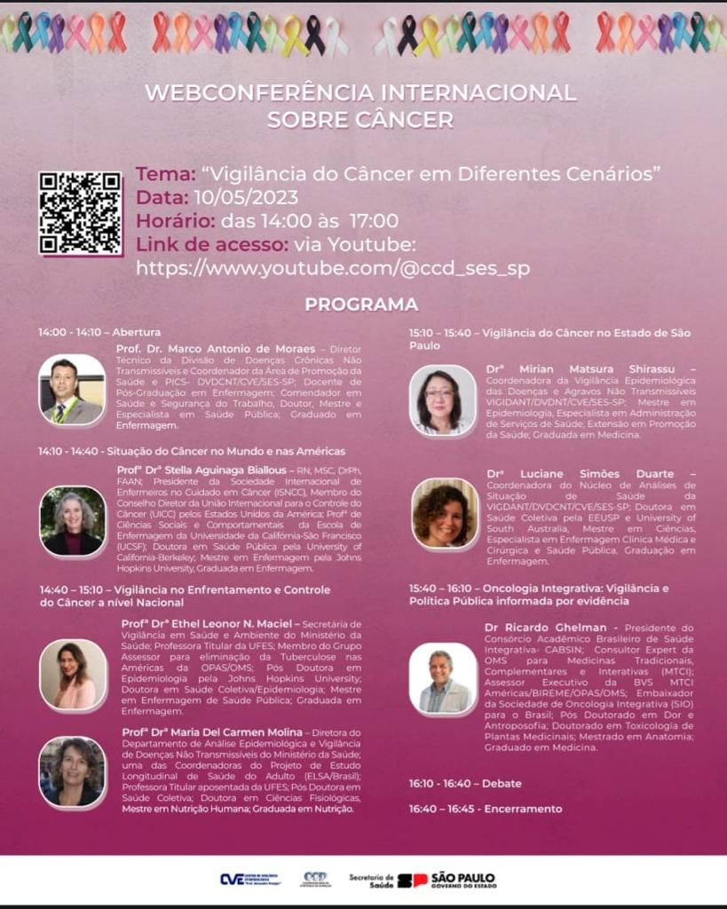 CCD/SES-SP - Webconferência Internacional sobre Câncer