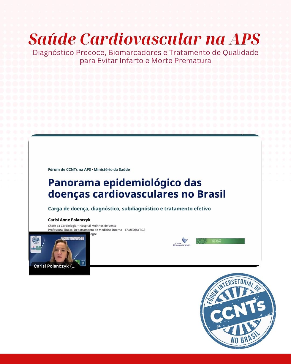 Carisi Polanczyk (UFRGS/Hospital de Clínicas de Porto Alegre). Foto: FórumCCNTs
