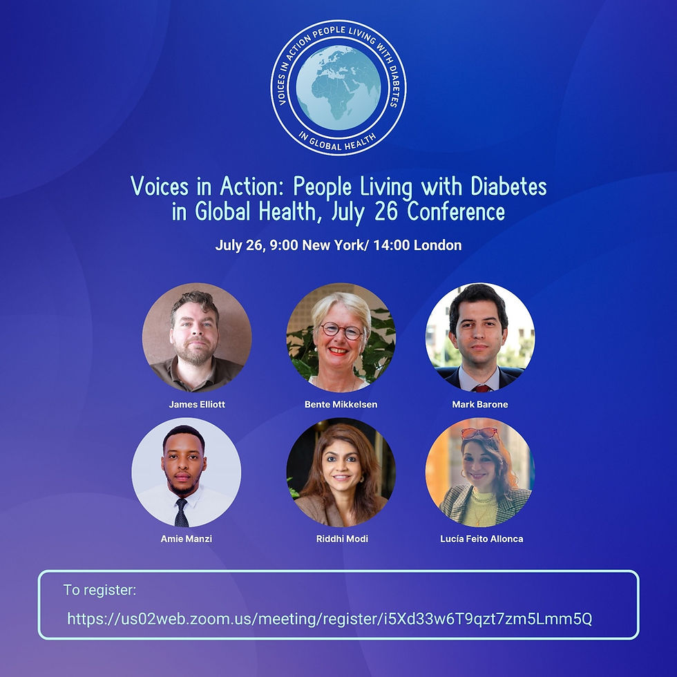 PLWD - Conferência Voices in Action: People Living with Diabetes in Global Health