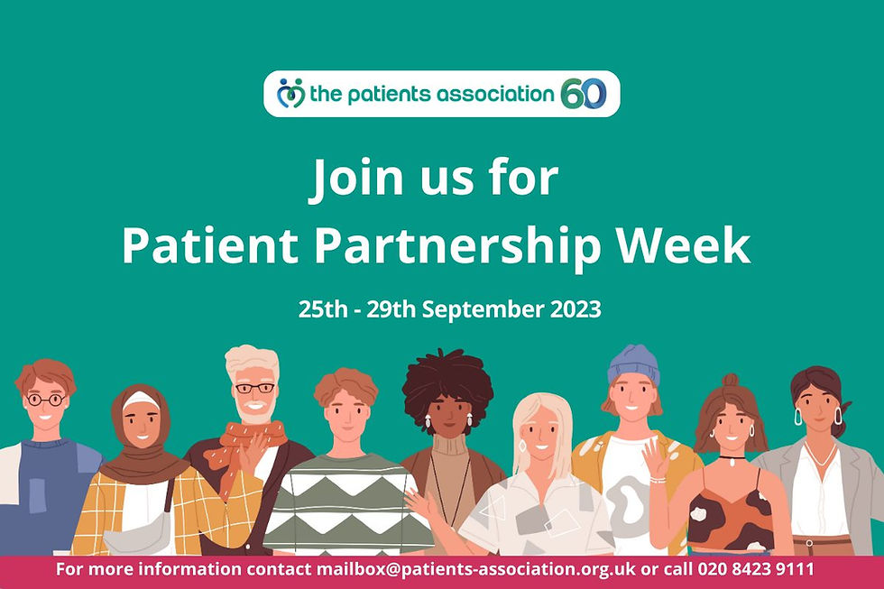 The Patients Association - Semana de Parceria com Pessoas 2023