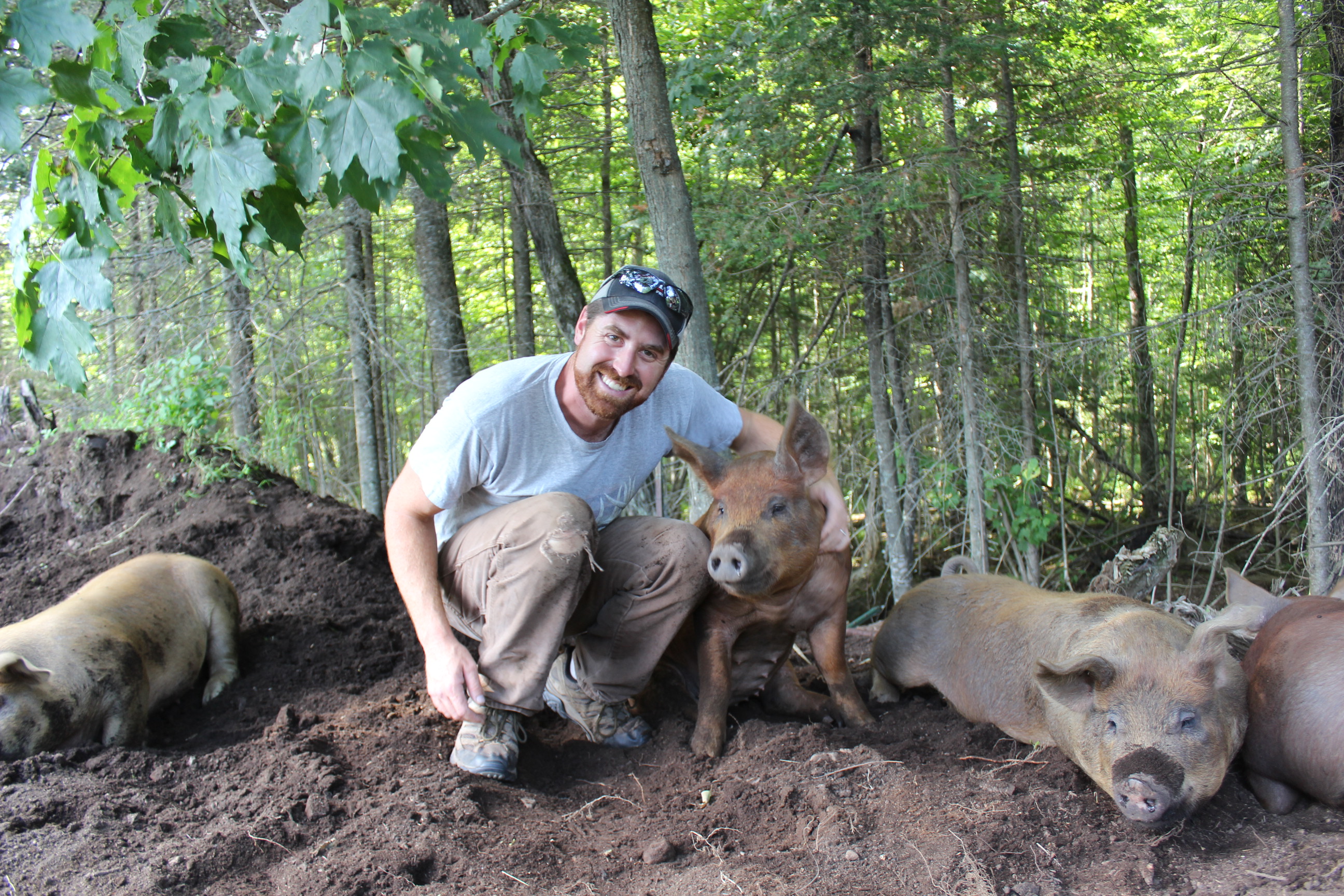 Ron with pig