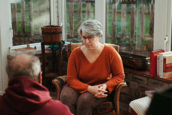Face-to-face therapy with Nancy. "Powerful is our need to be known, really known by ourselves and others, even if only for a moment."