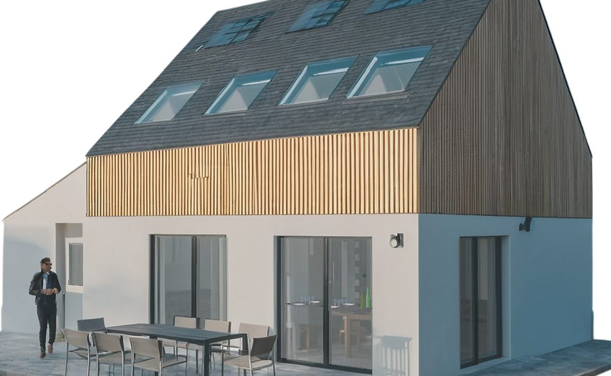 arrière de la maison Alta vu en modélisation 3D.