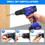 Thumbnail: Cordless Electric Drill/Screwdriver with LED Light, Kit for Home and Garden DIY