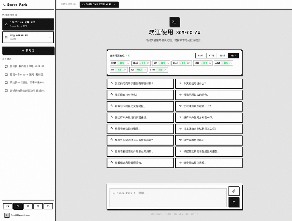 Someo Park:你的 AI 量化投资前端驾驶舱