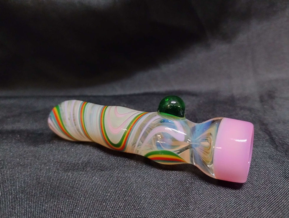 Thumbnail: 4" Glass Chillum with Swirls 