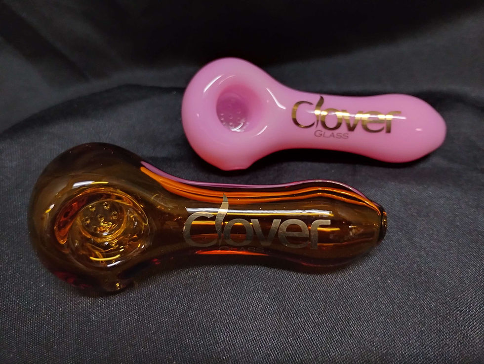 Thumbnail: 4" Clover Glass Hand Pipe 
