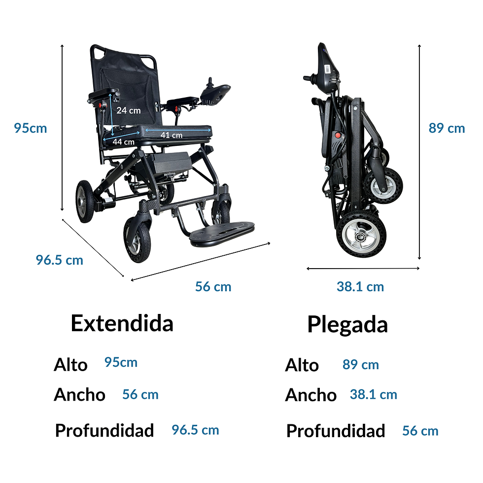 Miniatura: Silla De Ruedas Eléctrica Ultra Liviana 16kg Negro