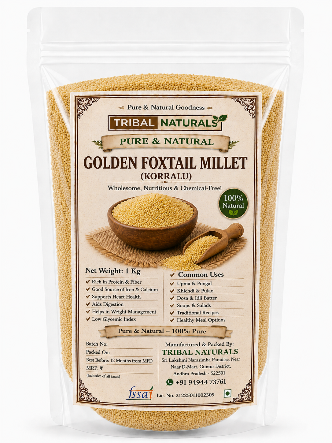 Golden Foxtail Millet(కొర్రలు)