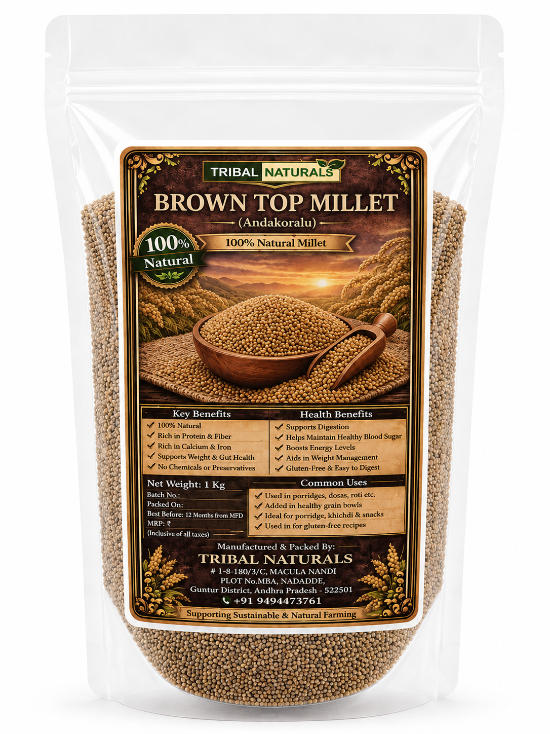 Brown top millet(Andu korralu)