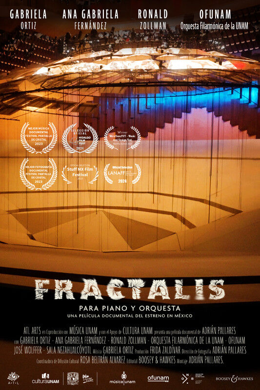 Festival Internacional de Cine en Ensenada en Cine Curto: "Fractalis, obra para piano y orquesta de Gabriela Ortiz"