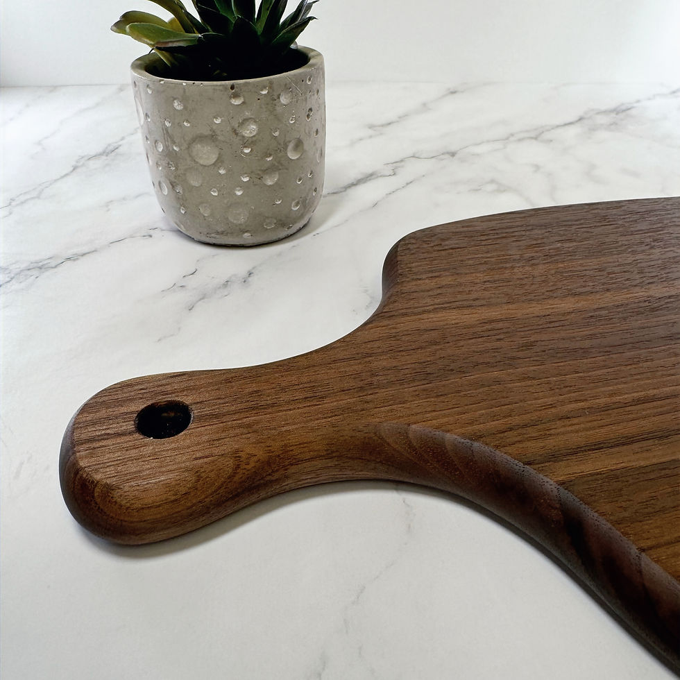 Thumbnail: Curved Walnut Wood Charcuterie Serving Board