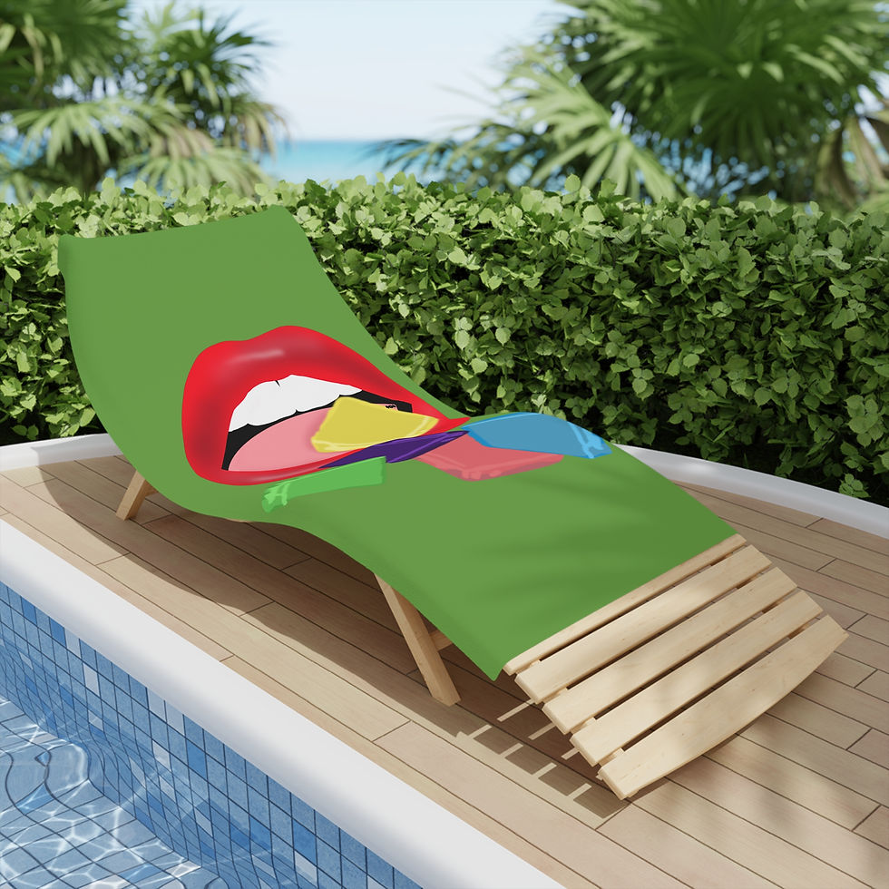 Thumbnail: Vibrant Taffy Candy - Green Beach Towels, Summer Essentials, Beach Towels 