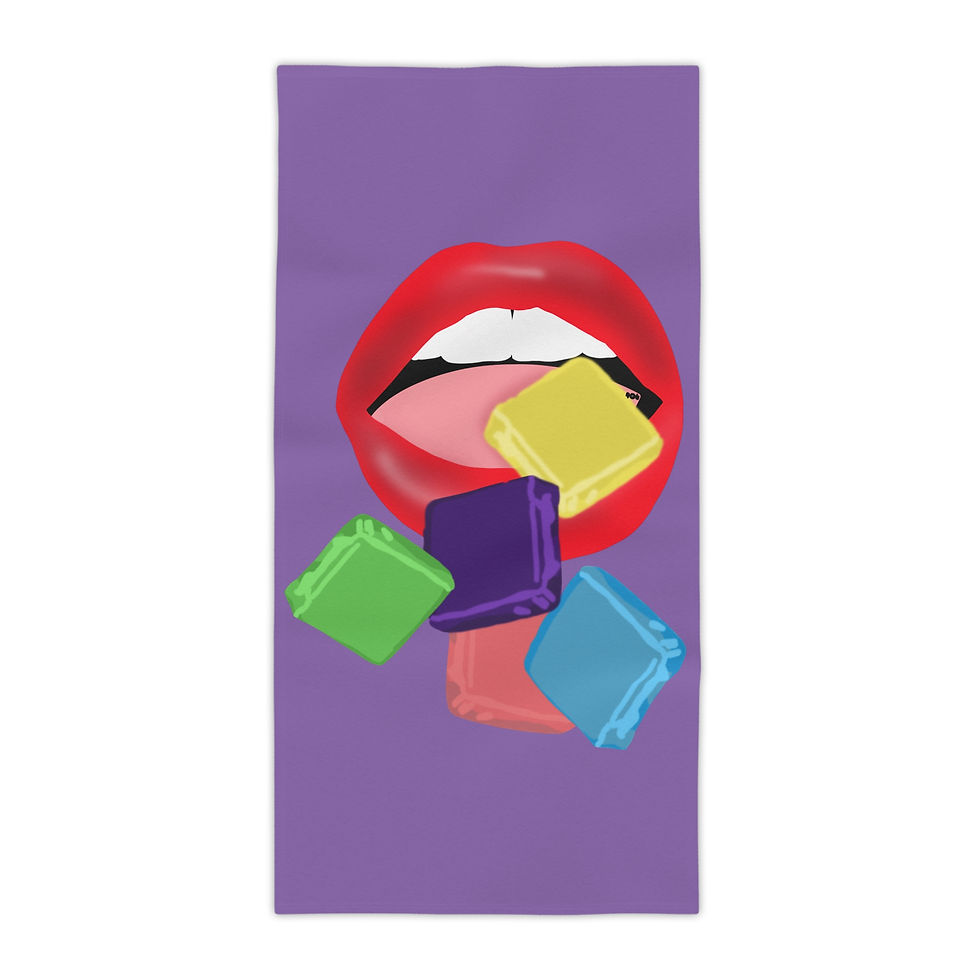Thumbnail: Vibrant Taffy Candy - Purple Beach Towels, Summer Essentials, Beach Towels 