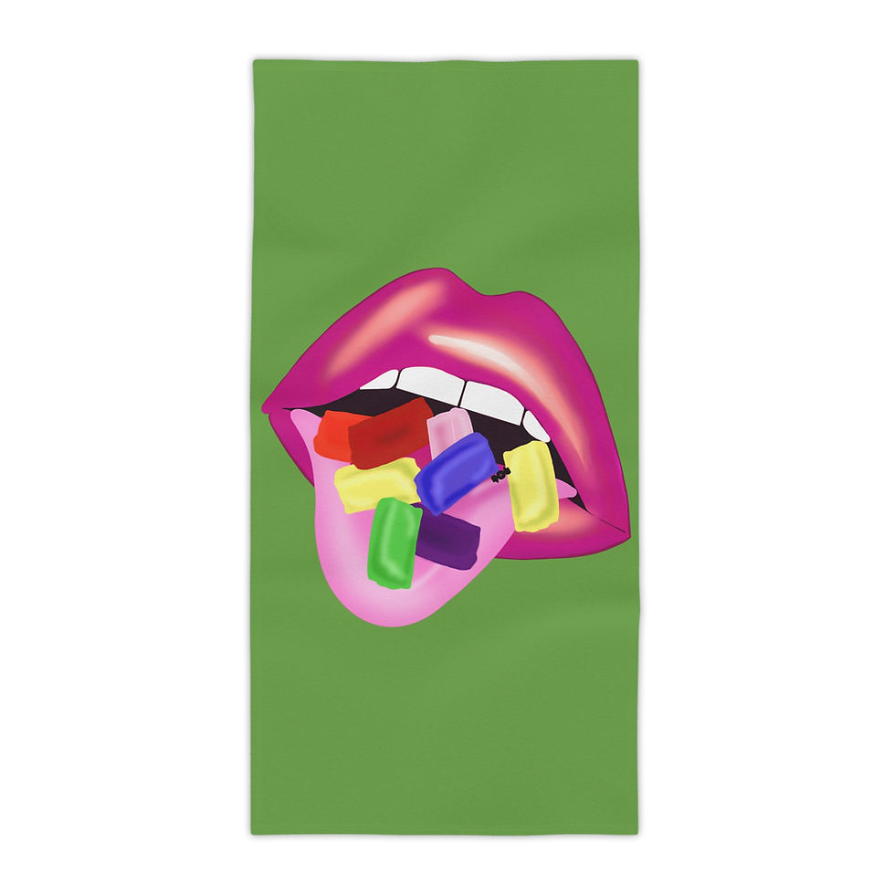 Thumbnail: Beach Towels with Colorful Candy Design | Summer Pool Accessory, Green Towels