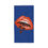 Thumbnail: Bold Lip Beach Towels - Chocolate Cups Design, Vibrant Blue Towels 