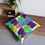 Thumbnail: Colorful Taffy Candy - Design Tufted Floor Pillow, White Couch Cushion