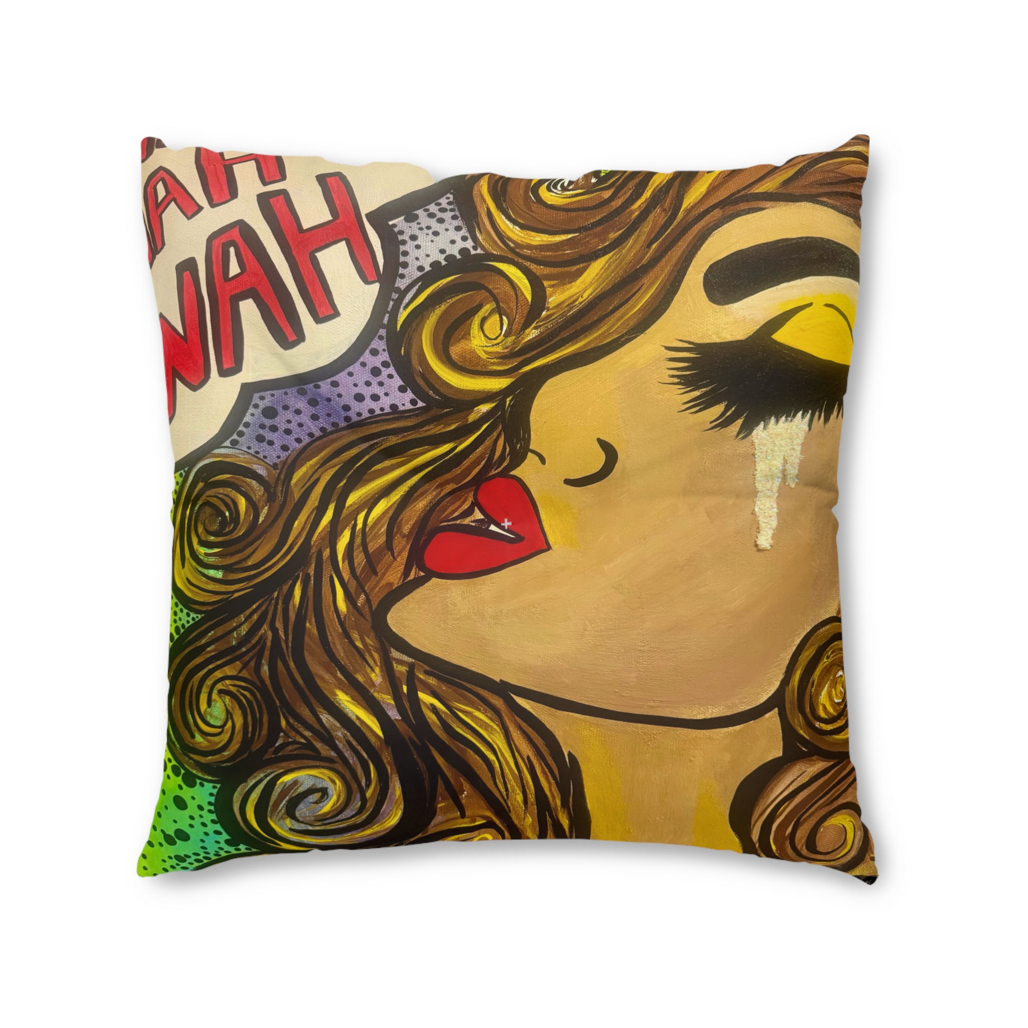 WAH WAH WAH  Design- Tufted Floor Pillow, Home Decor, Relaxation