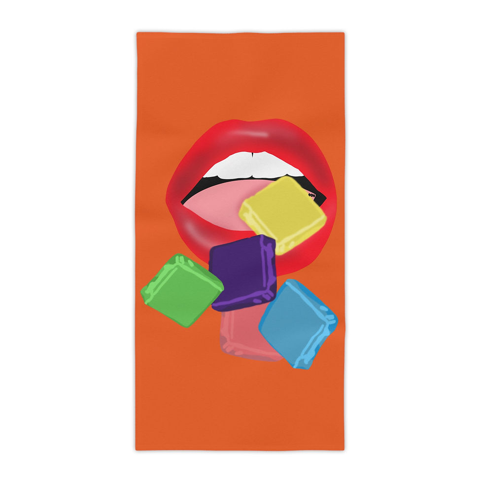 Thumbnail: Vibrant Taffy Candy -  Orange Beach Towels, Summer Essentials, Beach Towels 