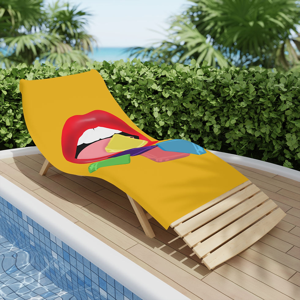 Thumbnail: Vibrant Taffy Candy -  Yellow Beach Towels, Summer Essentials, Beach Towels 