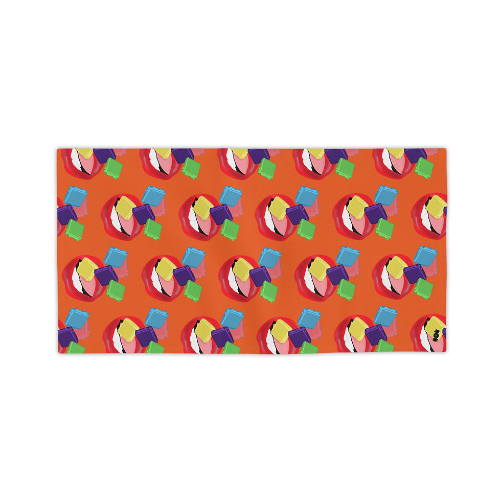 Thumbnail: Colorful Taffy  Candy - Beach Towels, Vibrant Orange - Towels, Beach Lovers