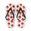 Thumbnail: Gummy bears design - White Flip Flops, Beach Footwear, Cute Sandals, Trendy