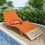 Thumbnail: Bold Lip Beach Towels - Chocolate Cups Design, Vibrant Orange Towels 