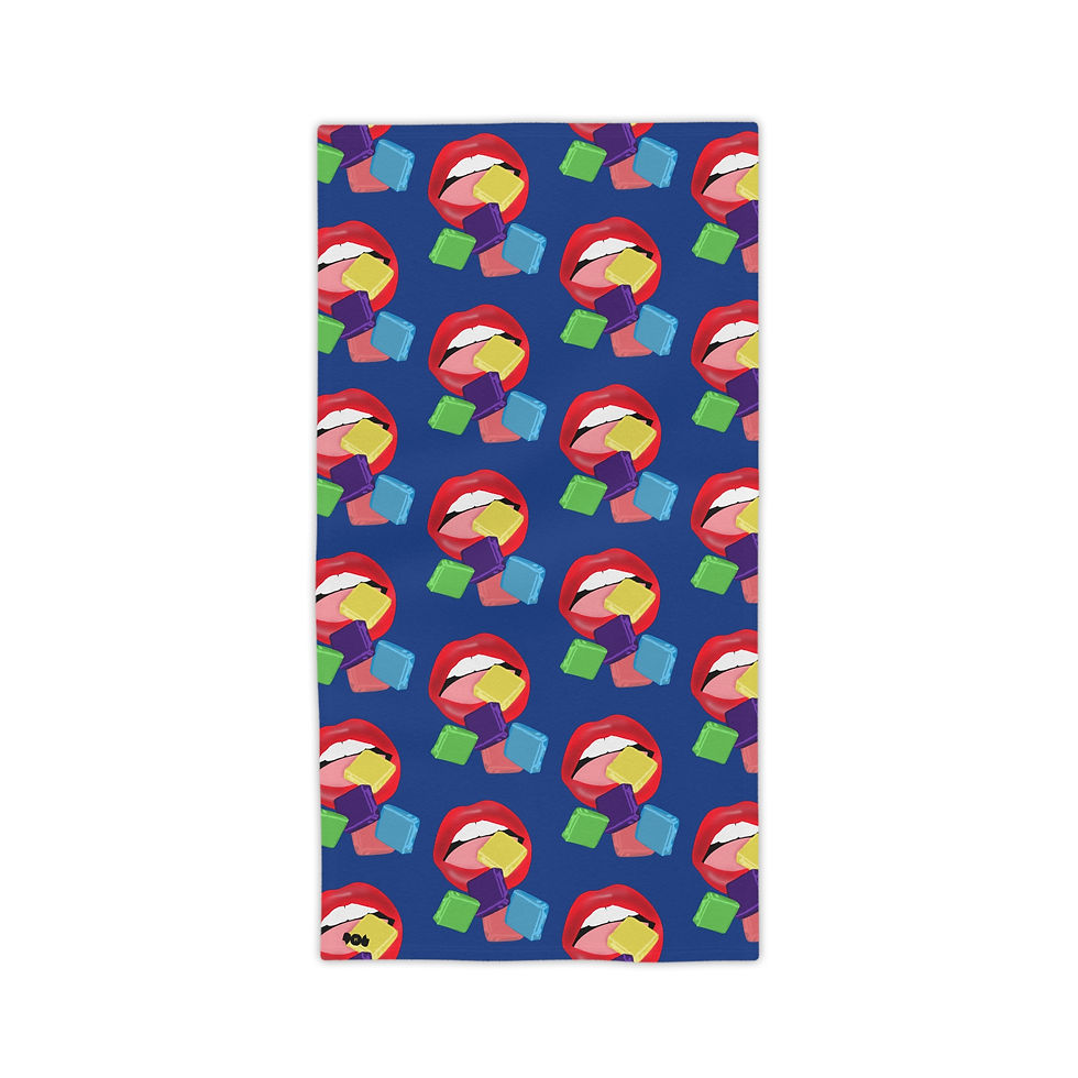 Thumbnail: Colorful Taffy  Candy - Beach Towels, Vibrant Blue - Towels, Beach Lovers