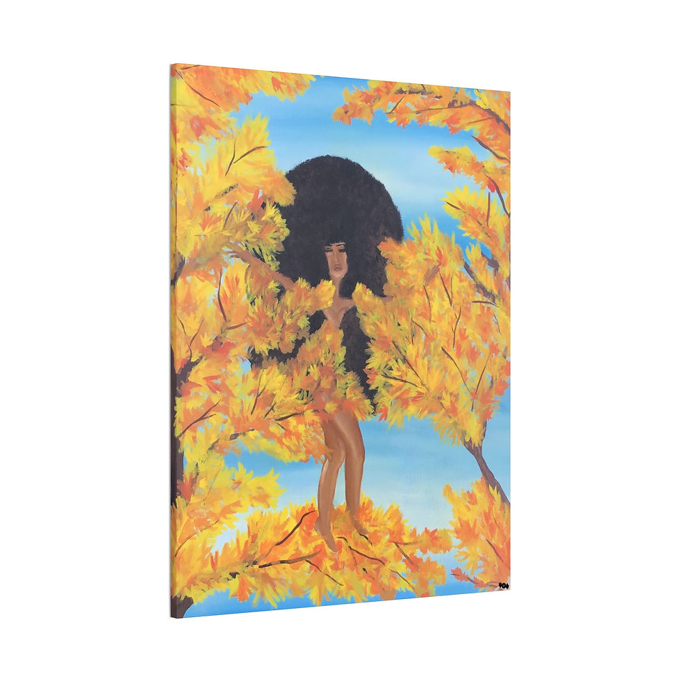 Thumbnail: Autumn Beauty Design- Canvas Wall Art, Home Decor,Black
