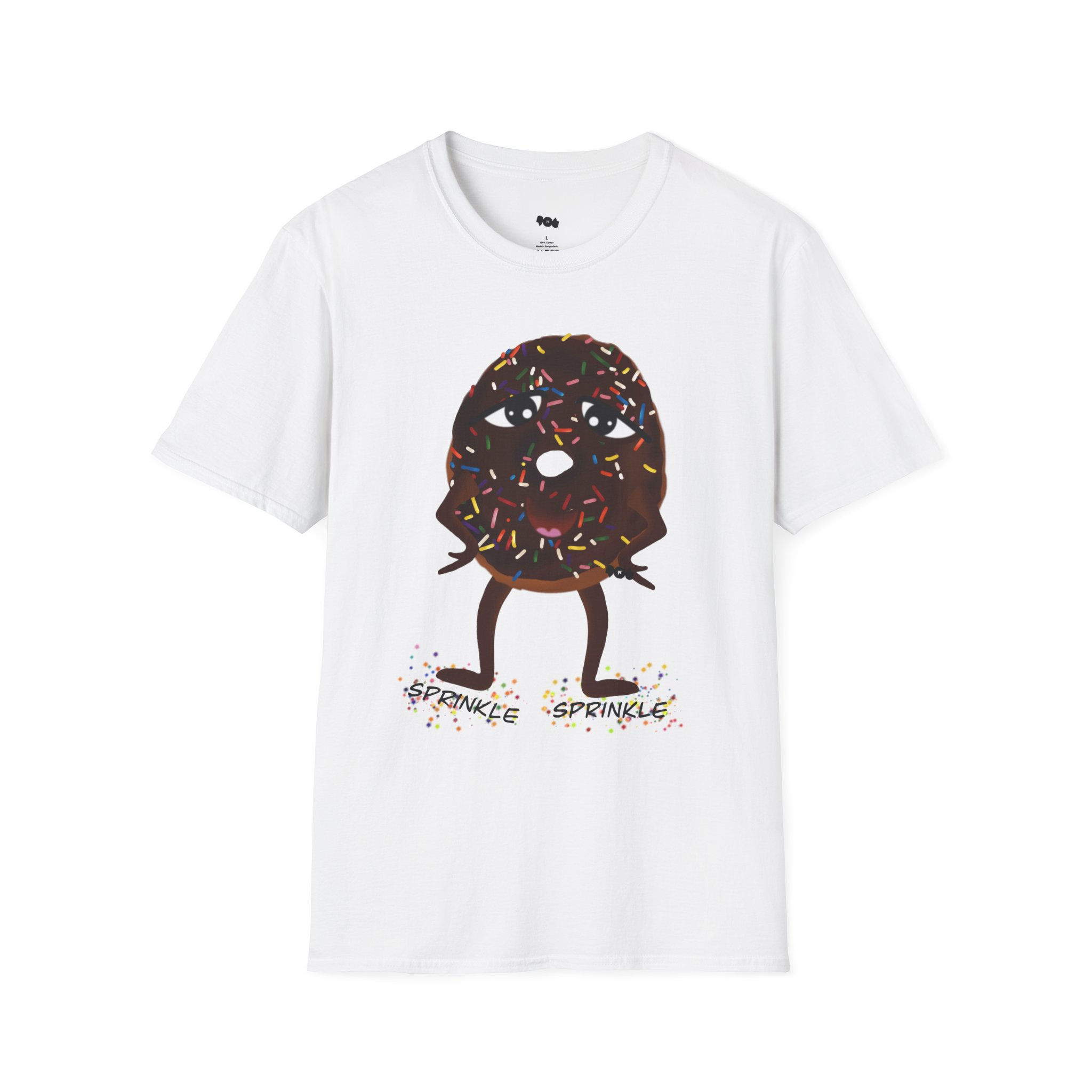 Cute Sprinkle Donut Unisex Softstyle T-Shirt - Fun & Quirky Wear for Food Lovers