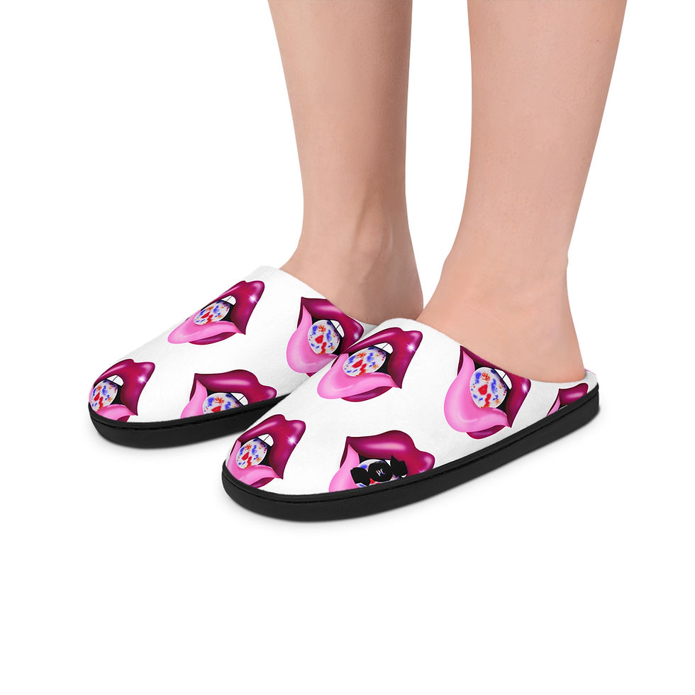 Thumbnail: Chic Indoor Slippers - Jawbreaker Design, White Footwear, Relaxing Comfort