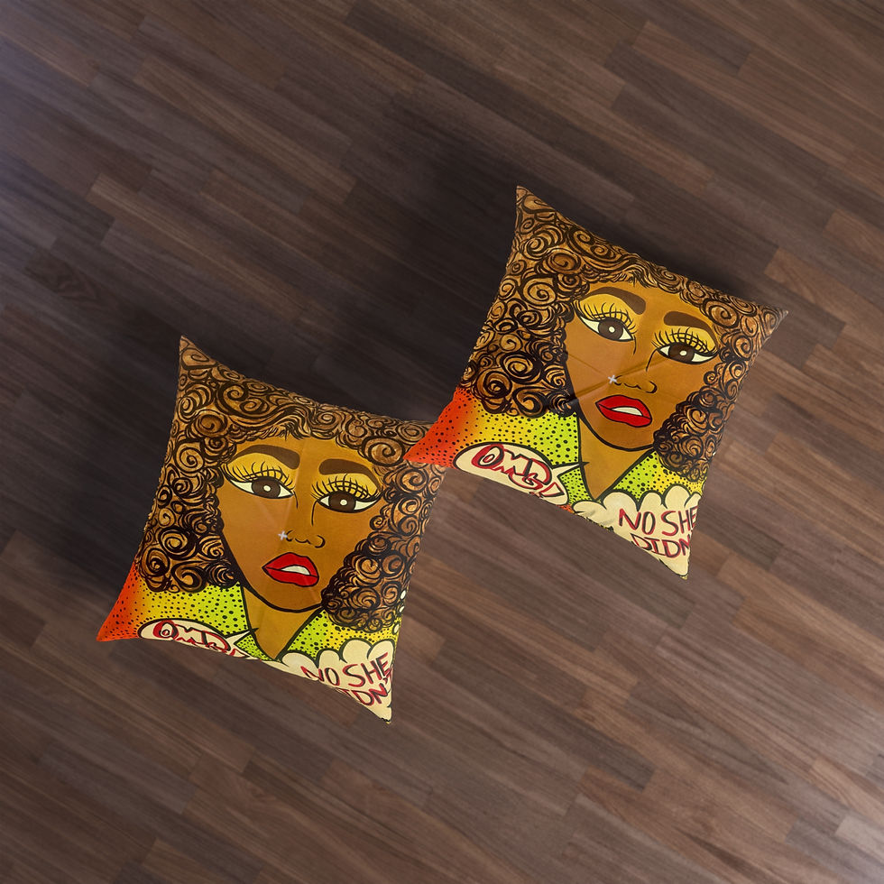 Thumbnail: OMG, No She Didn’t Design- Tufted Floor Pillow, Home Decor, Relaxation