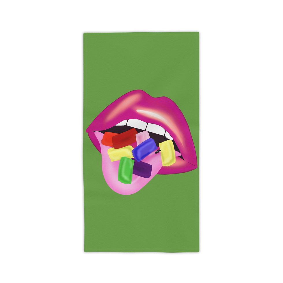 Thumbnail: Beach Towels with Colorful Candy Design | Summer Pool Accessory, Green Towels